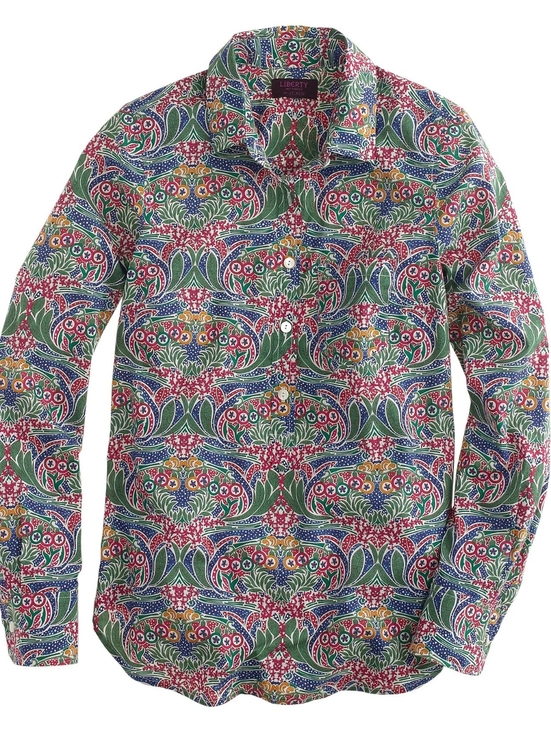 J. Crew Tops - J. Crew Liberty Arts popover Meg's garden floral pullover button up blouse shirt